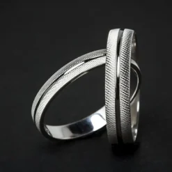 ALIANZAS MATRIMONIO ORO BLANCO 18 KILATES