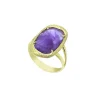 ANILLO ORO 18 KILATES CON AMATISTA