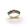 ANILLO ORO 18 KILATES CON CUARZOS HIDROTERMALES