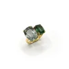 ANILLO ORO 18 KILATES CON CUARZOS HIDROTERMALES