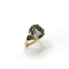 ANILLO ORO 18 KILATES CON CUARZOS HIDROTERMALES