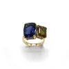 ANILLO ORO 18 KILATES CON CUARZOS HIDROTERMALES