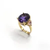 ANILLO ORO 18 KILATES CON CUARZOS HIDROTERMALES