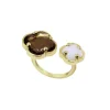 ANILLO ORO 18 KILATES CON CUARZOS