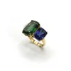ANILLO ORO 18 KILATES CON CUARZOS HIDROTERMALES