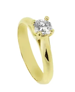 ANILLO ORO 18 KILATES CON DIAMANTE