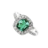 ANILLO ORO 18 KILATES CON DIAMANTES Y ESMERALDA