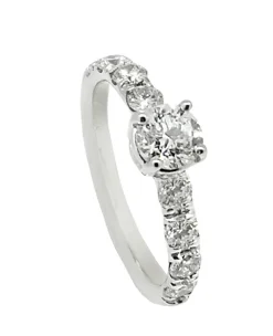 ANILLO ORO 18 KILATES CON DIAMANTES