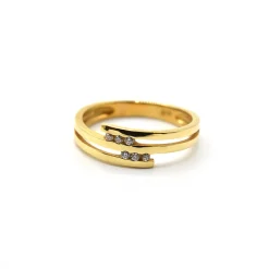 ANILLO ORO 18 KILATES CON DIAMANTES