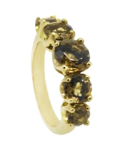 ANILLO ORO 18 KILATES CON PIEDRAS DE COLOR
