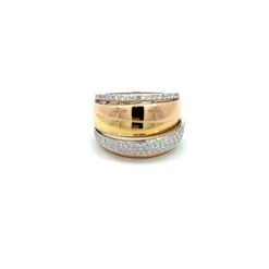 ANILLO ORO 18 KILATES TRICOLOR