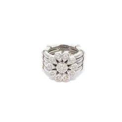 ANILLO ORO BLANCO 18 KILATES