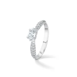 ANILLO ORO BLANCO 18KTES. CON DIAMANTES