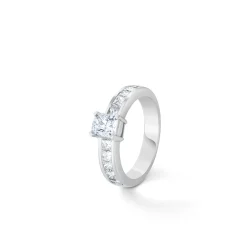 ANILLO ORO BLANCO 18KTES. CON DIAMANTES
