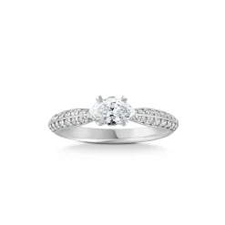 ANILLO ORO BLANCO 18KTES. CON DIAMANTES