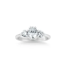 ANILLO ORO BLANCO 18KTES. CON DIAMANTES