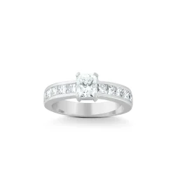 ANILLO ORO BLANCO 18KTES. CON DIAMANTES