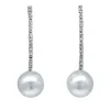 PENDIENTES ORO 18 KILATES CON DIAMANTES Y PERLAS