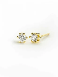 PENDIENTES ORO 18 KILATES CON DIAMANTES