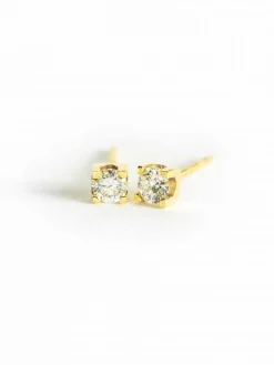 PENDIENTES ORO 18 KILATES CON DIAMANTES