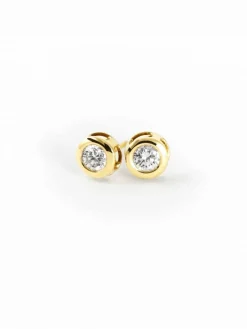 PENDIENTES ORO 18 KILATES CON DIAMANTES