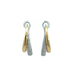 PENDIENTES ORO BICOLOR 18KTES.