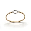 PULSERA ORO 18 KILATES BICOLOR CON DIAMANTES
