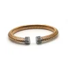PULSERA ORO 18 KILATES BICOLOR CON DIAMANTES
