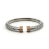 PULSERA ORO 18 KILATES BICOLOR CON DIAMANTES