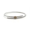 PULSERA ORO 18 KILATES BICOLOR CON DIAMANTES