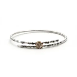 PULSERA ORO 18 KILATES BICOLOR CON DIAMANTES