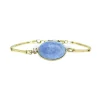 PULSERA ORO 18 KILATES CON DIAMANTES Y AGUAMARINA