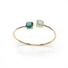 PULSERA ORO 18 KILATES CON CUARZOS HIDROTERMALES