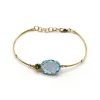 PULSERA ORO 18 KILATES CON CUARZOS HIDROTERMALES