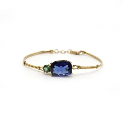 PULSERA ORO 18 KILATES CON CUARZOS HIDROTERMALES