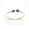 PULSERA ORO 18 KILATES CON CUARZOS HIDROTERMALES