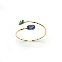 PULSERA ORO 18 KILATES CON CUARZOS HIDROTERMALES