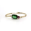 PULSERA ORO 18 KILATES CON CUARZOS HIDROTERMALES