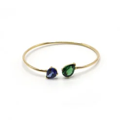 PULSERA ORO 18 KILATES CON CUARZOS HIDROTERMALES