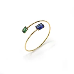 PULSERA ORO 18 KILATES CON CUARZOS HIDROTERMALES